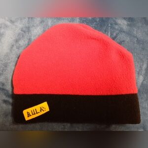 Vintage Bula USA Fleece Beanie Red Black Yellow 90s Unisex